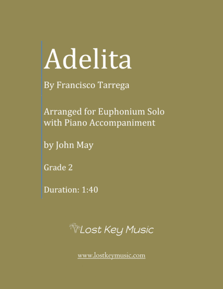 Adelita-Euphonium Solo with (Optional Piano Accompaniment) (arr. John May)