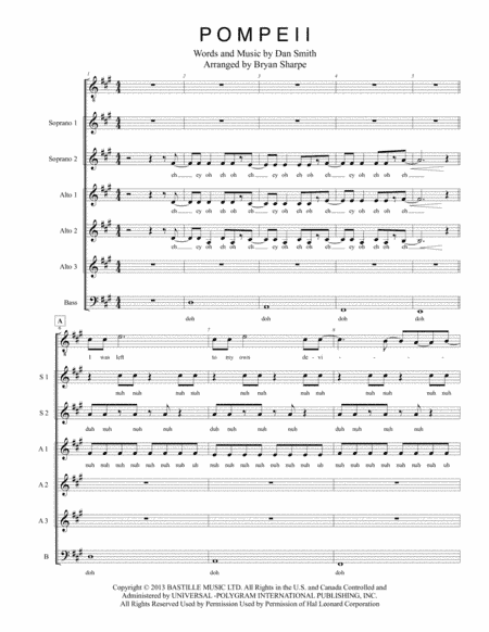 Pompeii (arr. Bryan Sharpe)