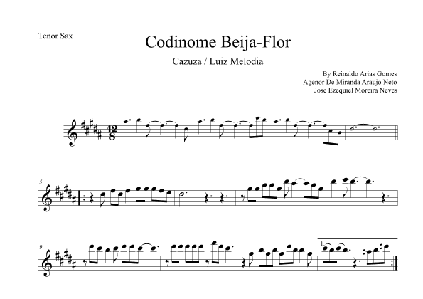 Codinome Beija-flor (arr. Leo Silva)
