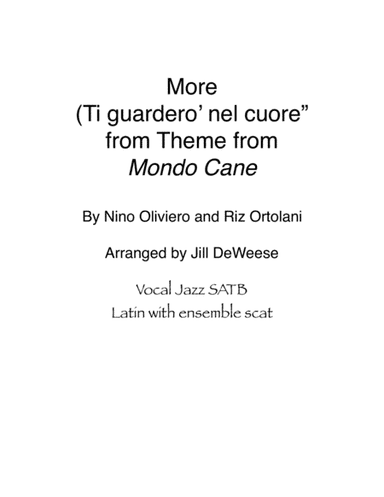 More (ti Guarderò Nel Cuore) (arr. Jill DeWeese)