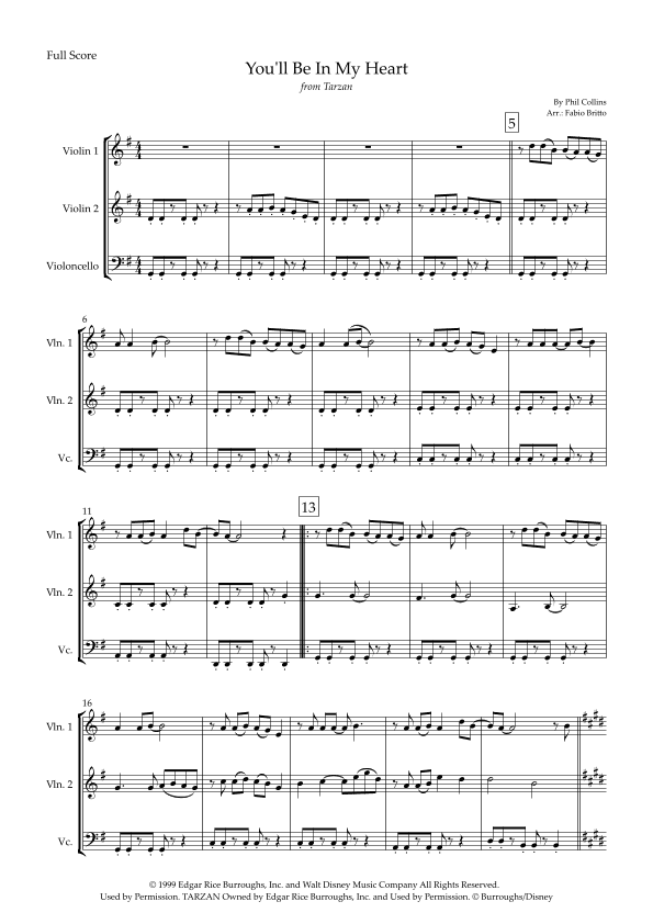 You'll Be In My Heart (arr. Fabio Britto)
