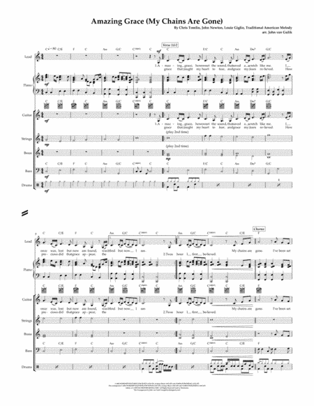 Amazing Grace (my Chains Are Gone) (arr. John van Gulik)