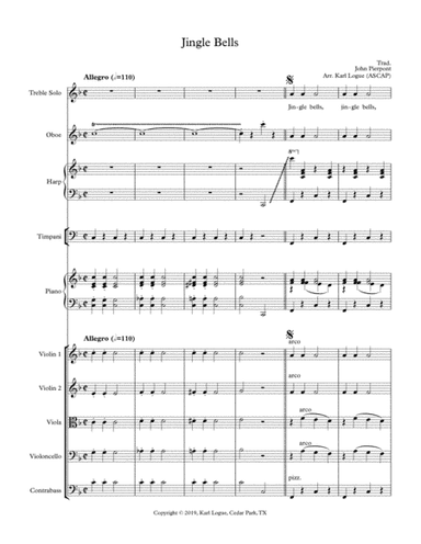 Jingle Bells Sing-Along (chamber orch.) (arr. Karl Logue)