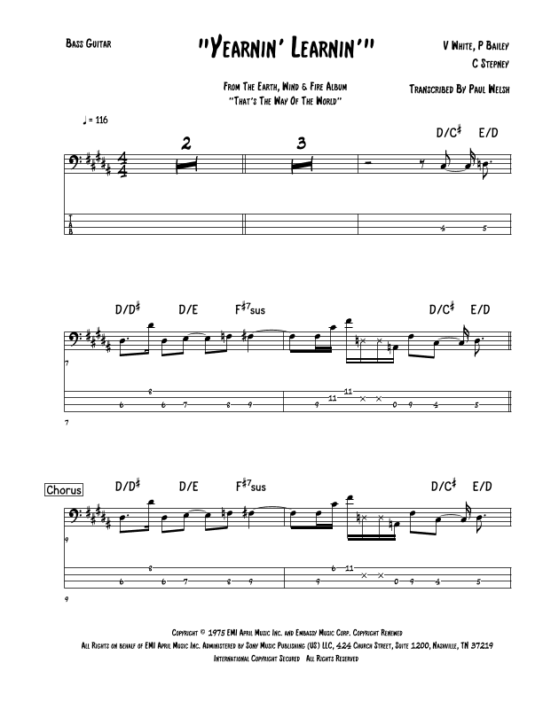 Yearnin' Learnin' (arr. Accubass)