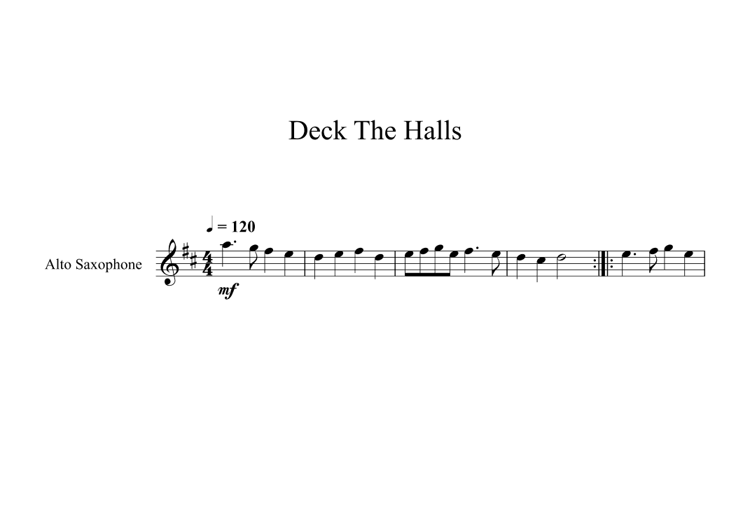 Deck The Halls (Alto Sax) (arr. Digital Book Music)