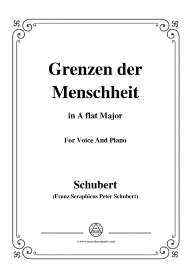 Schubert-Grenzen der Menschheit,in A flat Major,for Voice&Piano (arr. MSM)