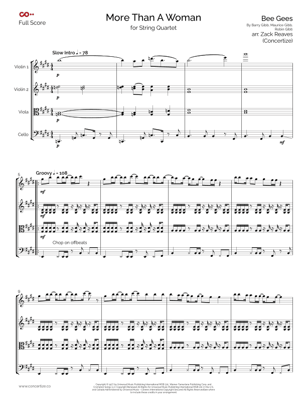 More Than A Woman (arr. Concertize)