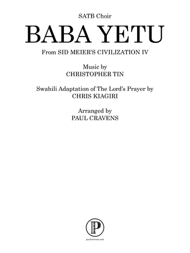 Baba Yetu (arr. Paul Cravens)
