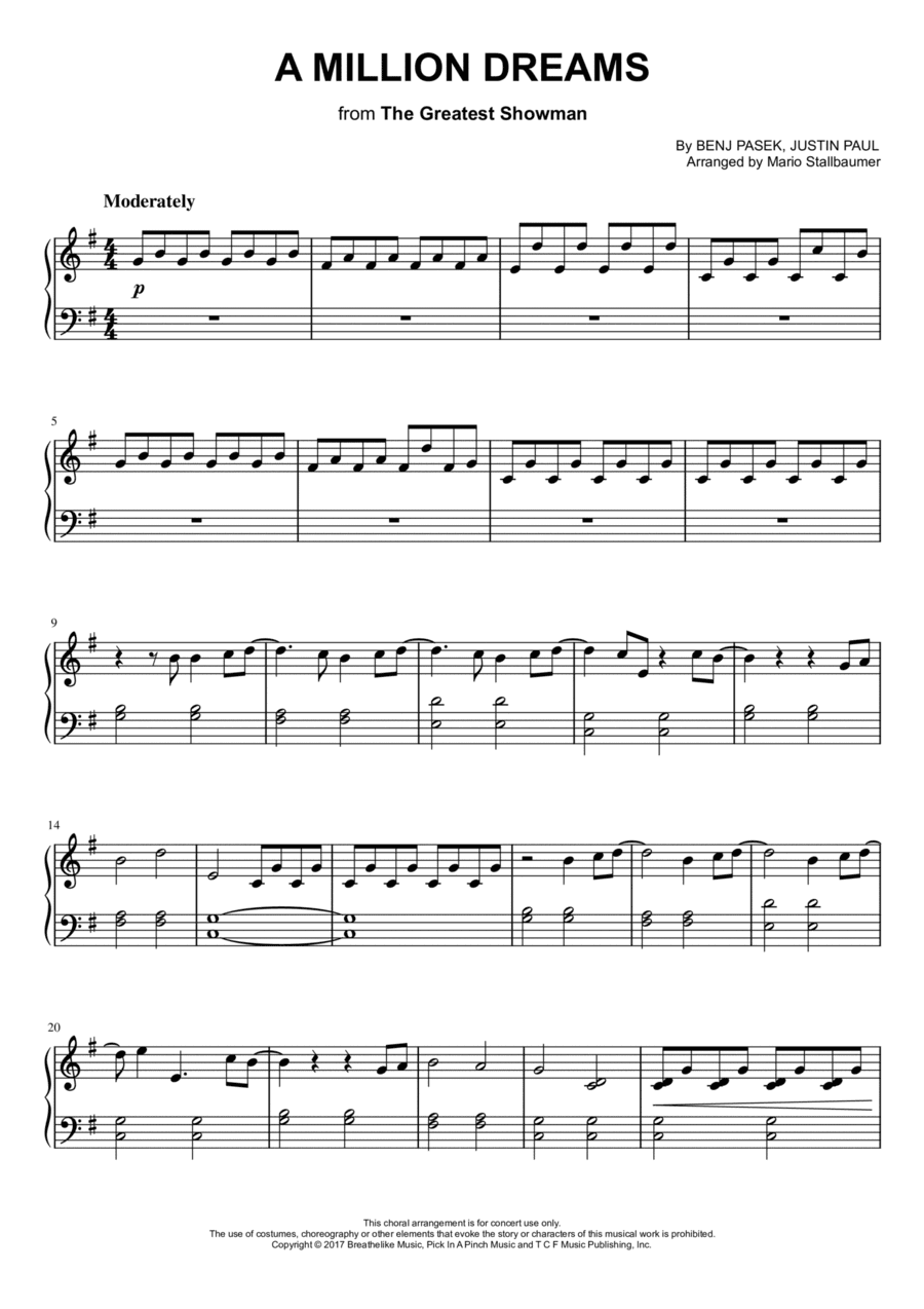 A Million Dreams (arr. Mario Stallbaumer)