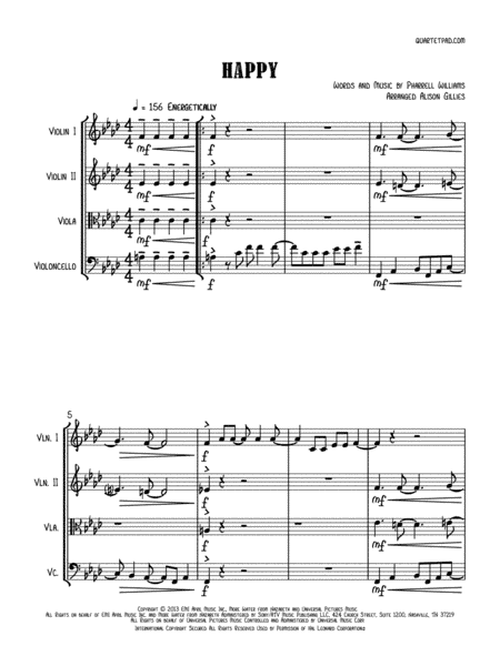 Happy (arr. Alison Gillies)