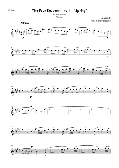 The Four Seasons - Spring (arr. Rodrigo Faleiros)