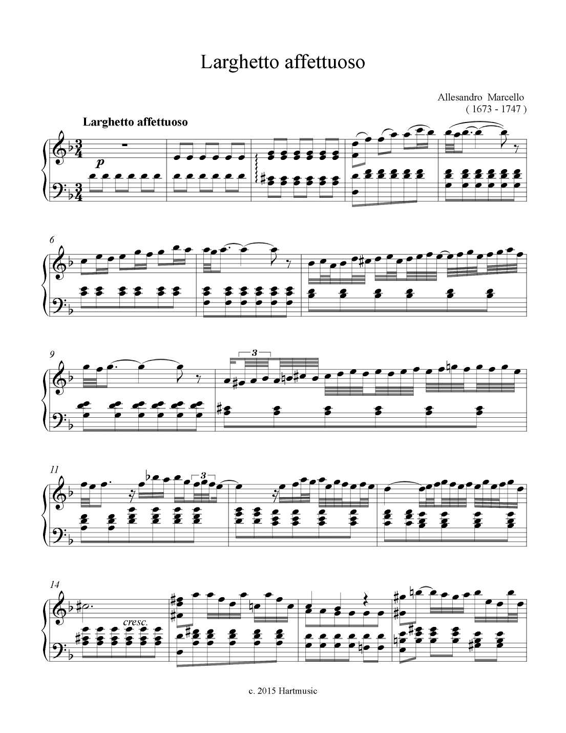 Larghetto affetuoso (arr. Robert Hart)