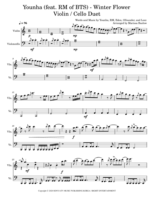 Winter Flower (feat. Rm) (arr. Marissa Buelow)