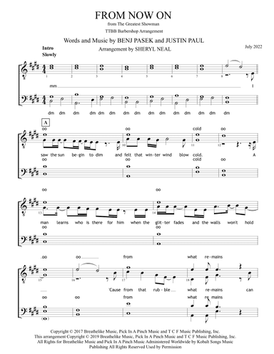 From Now On (arr. Sheryl Neal)