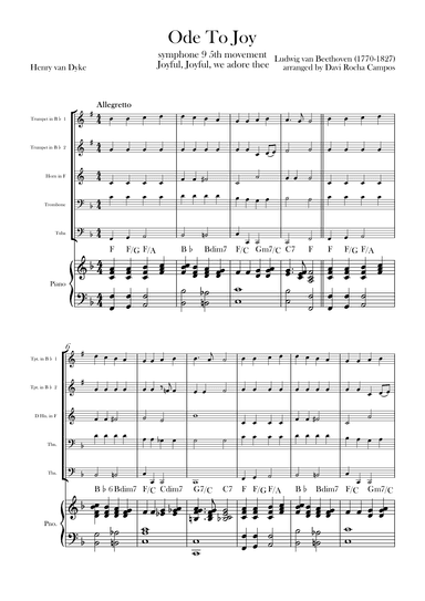 Ode To joy (Symphony 9 5th movement) (arr. Davi Rocha Campos)