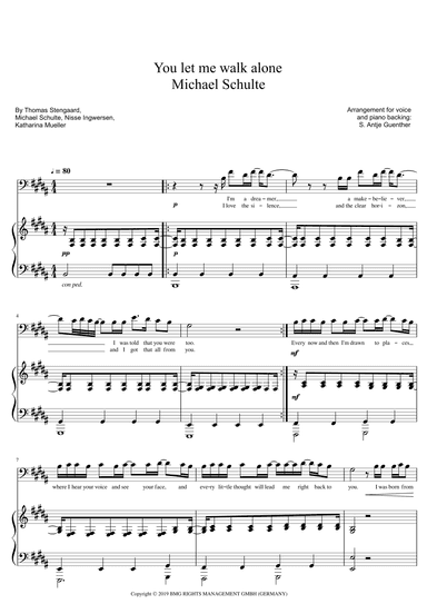 You Let Me Walk Alone (arr. Antje Günther)