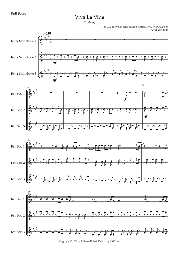 Viva La Vida (arr. Fabio Britto)