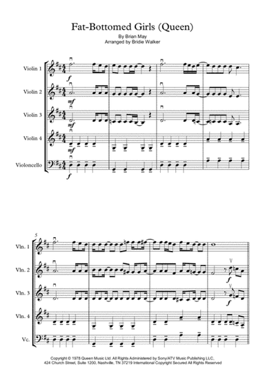 Fat Bottomed Girls (arr. Bridie Walker)