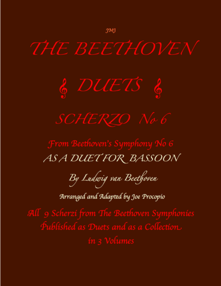 The Beethoven Duets For Bassoon Scherzo No. 6 (arr. Joe Procopio)