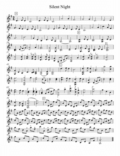 Silent Night - Solo Violin (arr. Hannah Strickland)
