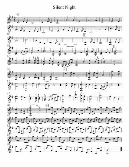 Silent Night - Solo Violin (arr. Hannah Strickland)