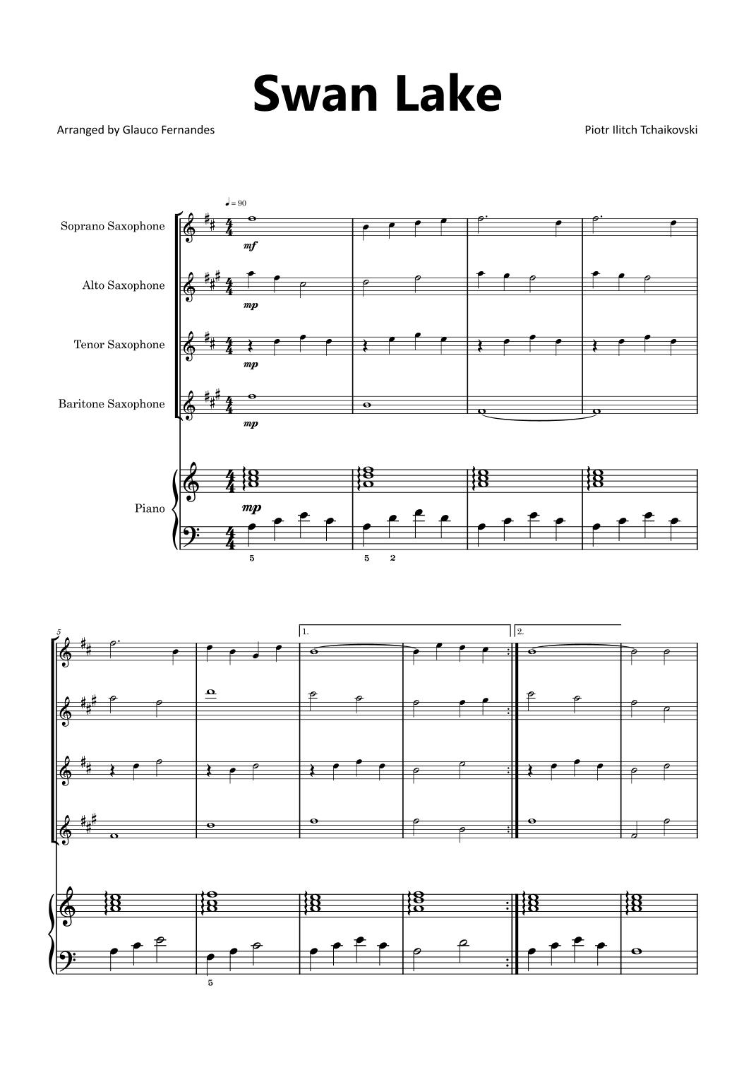 Swan Lake (arr. Glauco Fernandes)