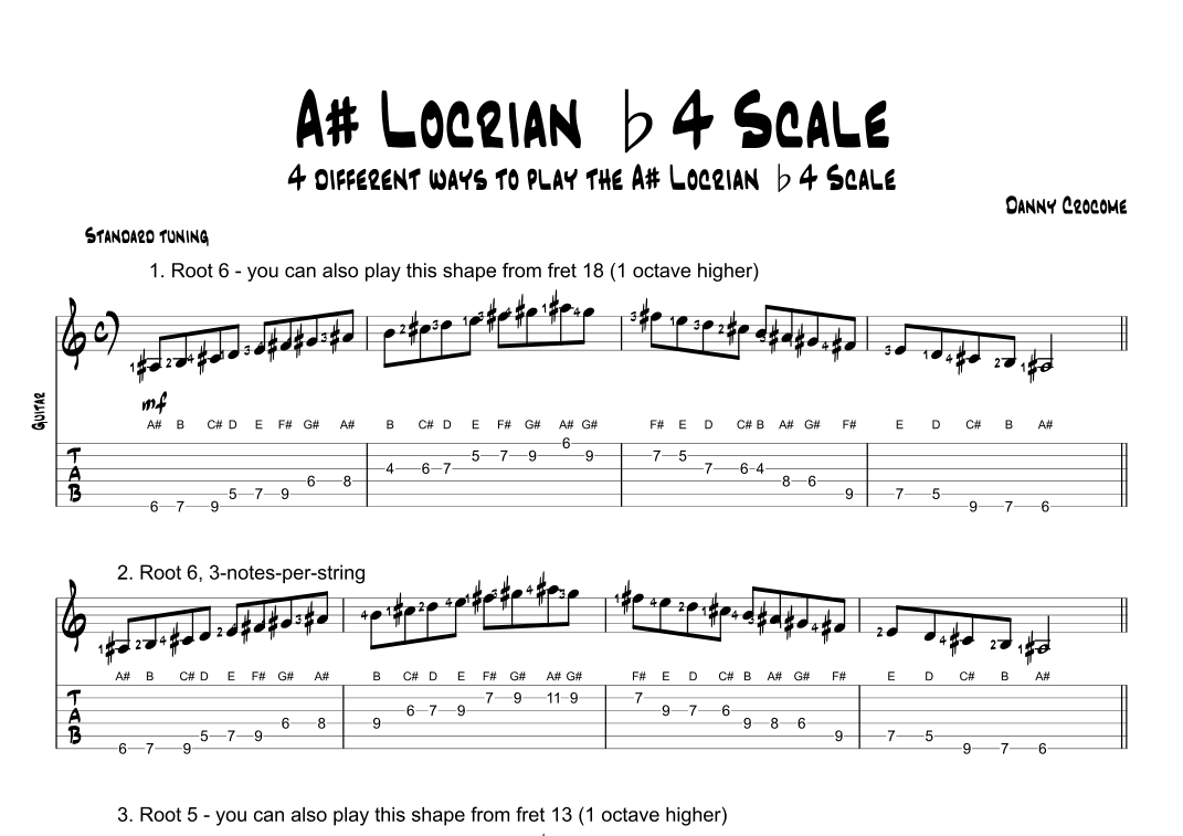 A# Locrian b4 Scale (4 Ways to Play)