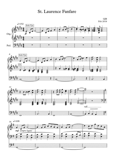 St Laurence Fanfare for organ solo