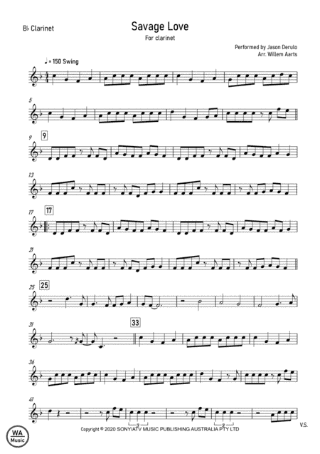Savage Love (arr. Willem Aarts)
