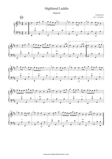 Highland Laddie (arr. Julia Gordon)