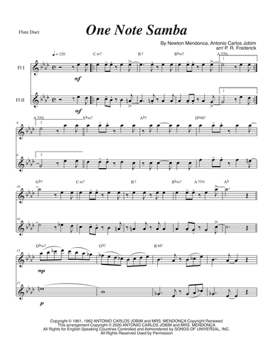 One Note Samba (samba De Uma Nota So) (arr. P. R. Frederick)