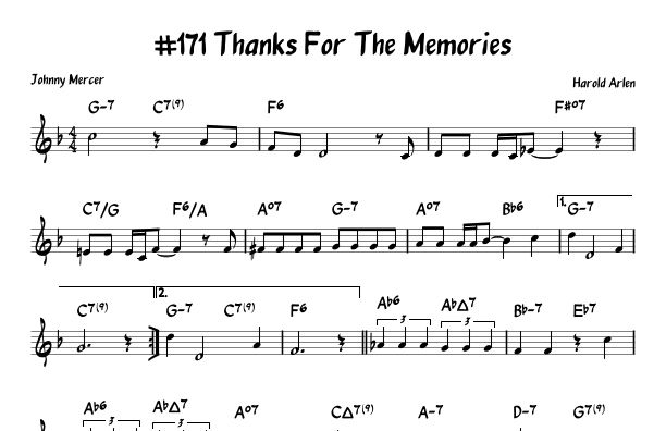 Thanks For The Memories (arr. John Fries)