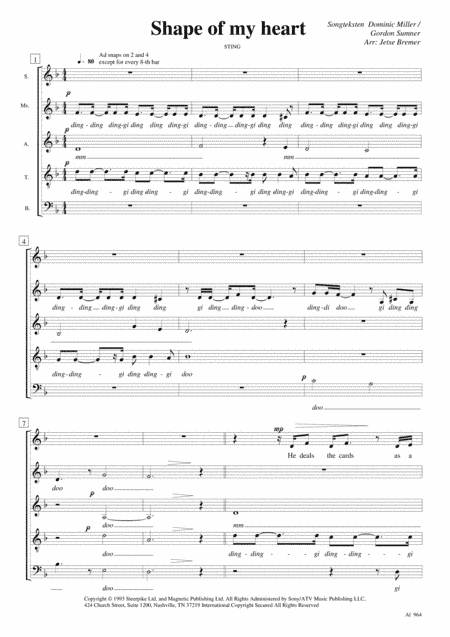 Shape Of My Heart (arr. Jetse Bremer)
