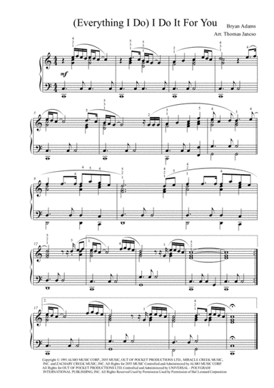 (Everything I Do) I Do It For You (arr. Thomas Jancso)