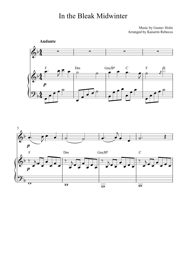 In the Bleak Midwinter (arr. Kaiserin Rebecca)