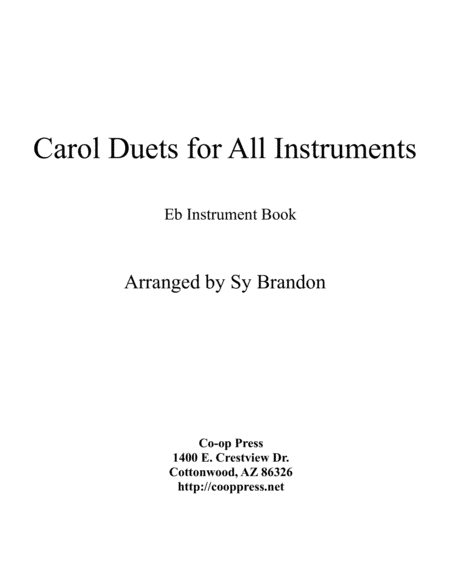 Carol Duets for all Instruments Eb Book (arr. Sy Brandon)