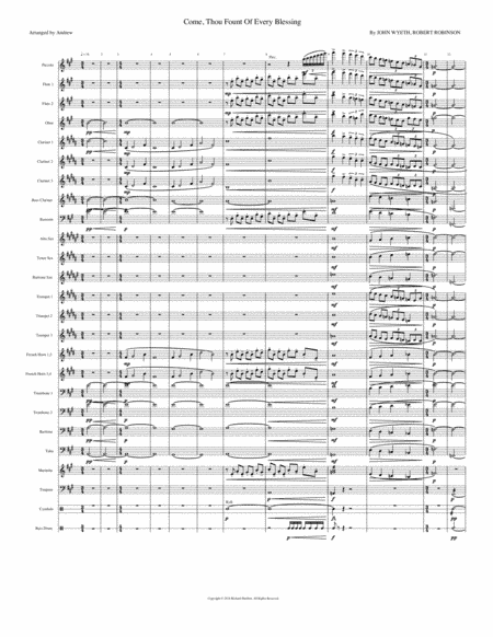 Come, Thou Fount of Every Blessing - For Concert Band (arr. Andrew)
