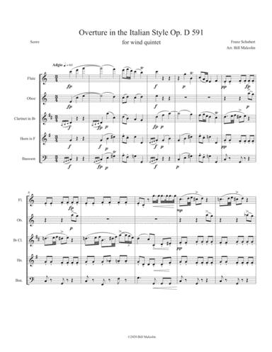 Overture in the Italian Style Op D 591 (arr. Bill Malcolm)