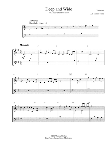Deep and Wide - for 2-octave handbell choir (arr. Samuel Stokes)