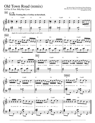 Old Town Road (remix) (arr. AJ Tan)