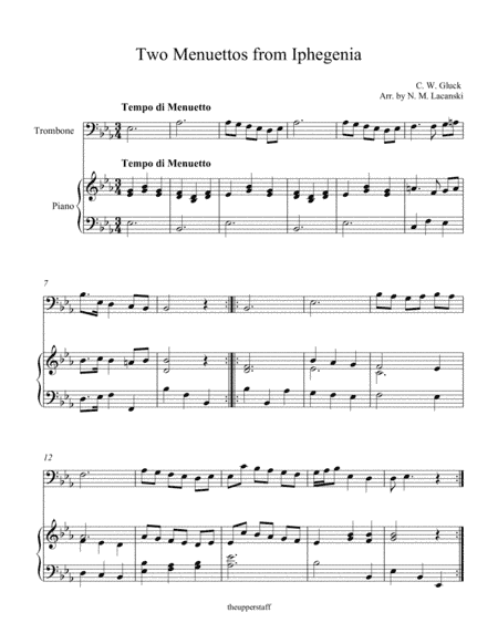 Two Menuettos from Iphegenia (arr. Nick Lacanski)