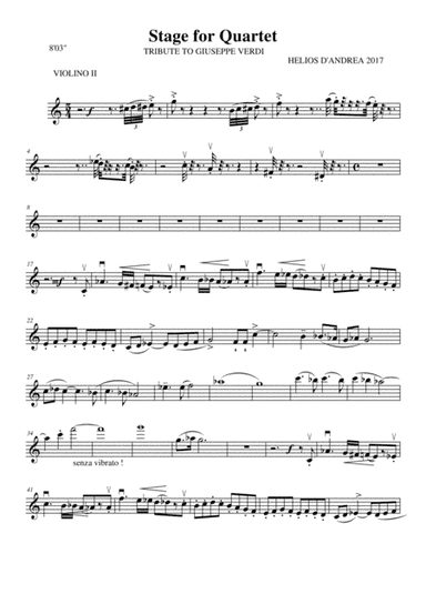 Stage for quartet violin 2 part
