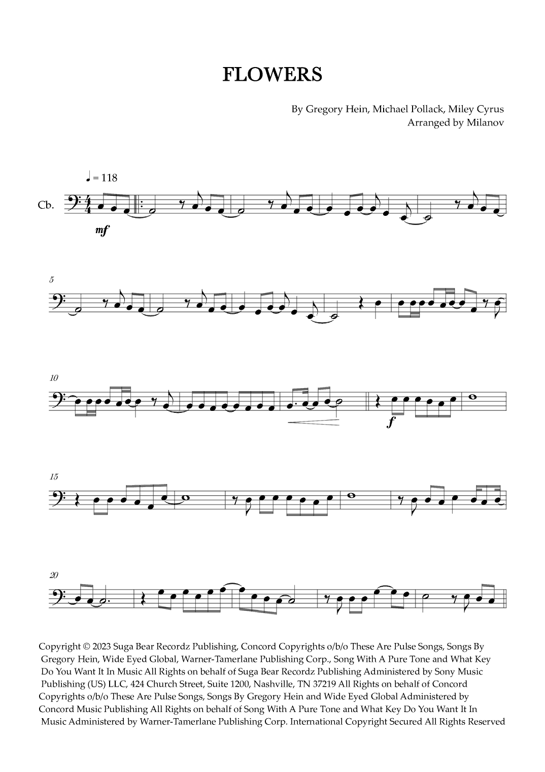 Flowers (arr. Milanov)