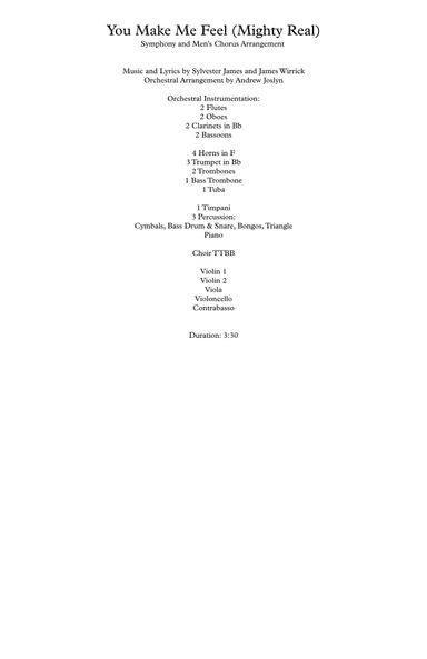 You Make Me Feel (mighty Real) (arr. Andrew Joslyn)