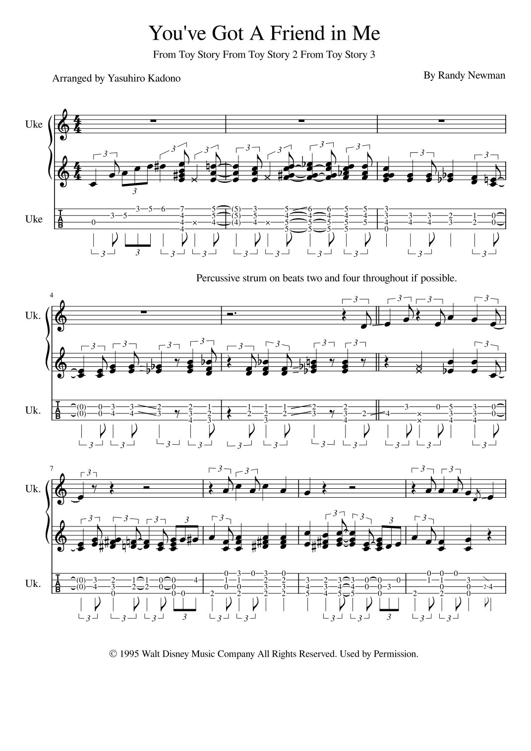 You've Got A Friend In Me (arr. Yasuhiro Kadono)