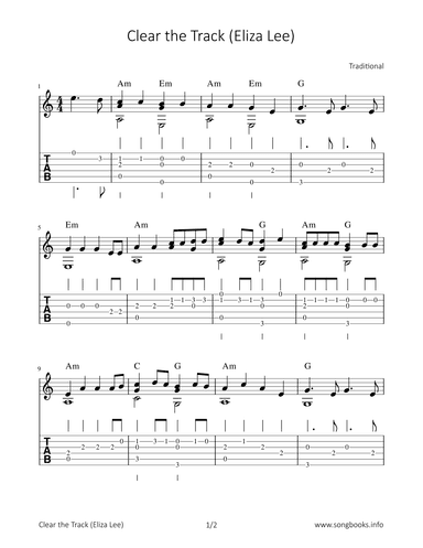 Clear the Track (Eliza Lee) (arr. Bettina Schipp)