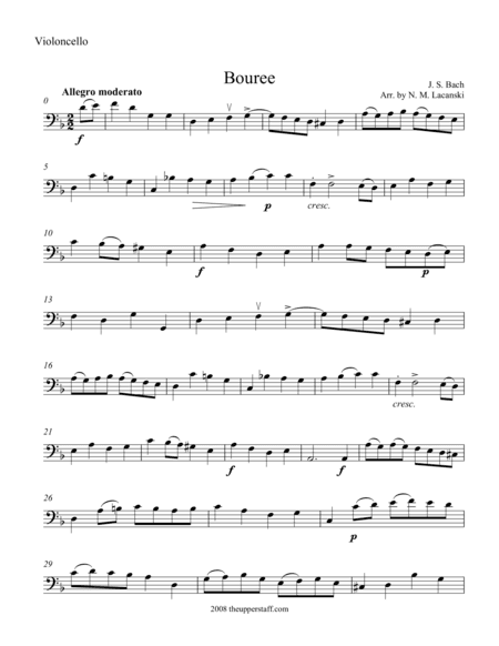 Bouree (arr. Nick Lacanski)