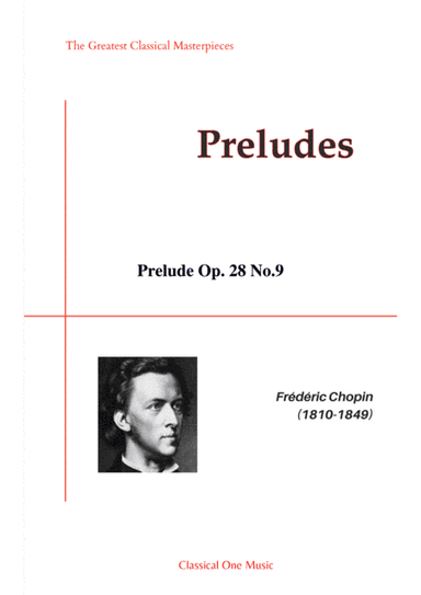 Chopin-Prelude Op. 28 No.9 for piano solo (arr. MPS)