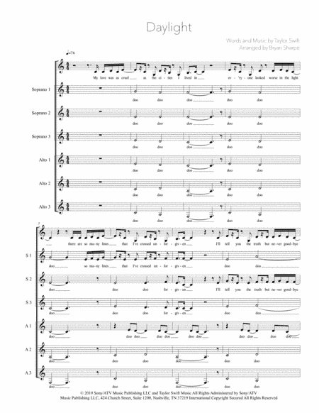 Daylight (arr. Bryan Sharpe)