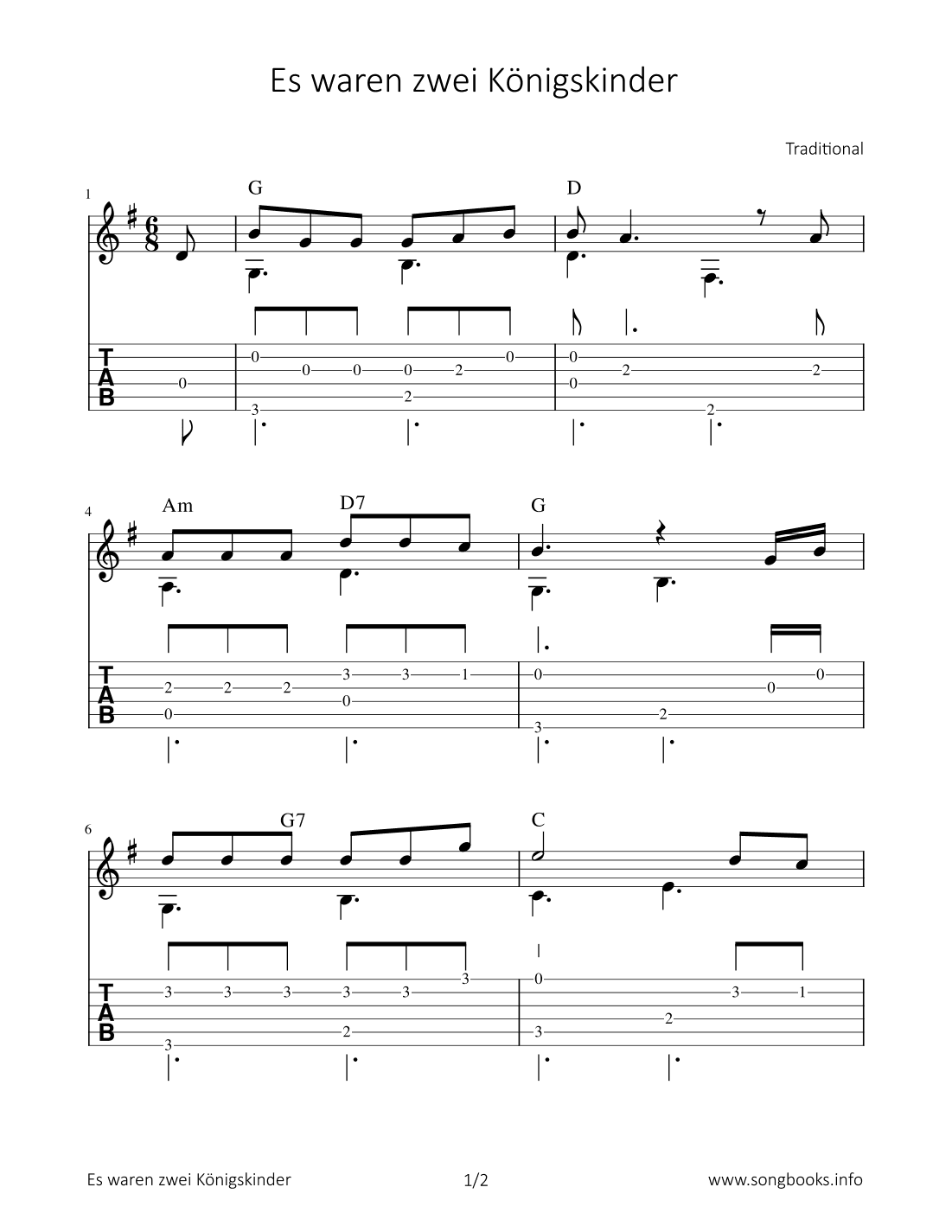 Es waren zwei Köngiskinder (arr. Bettina Schipp)